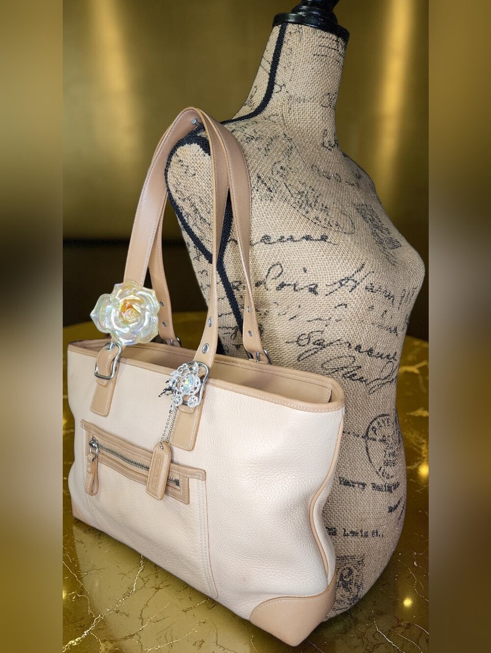 Coach Hampton Pebbled Leather Tote (Style No. 4465) - Picture 9 of 14